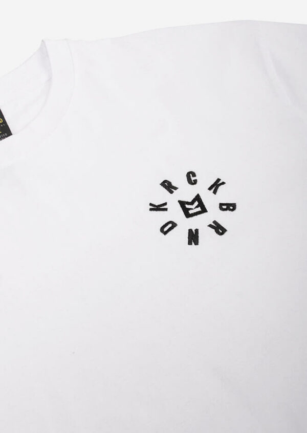krckbrnd logo tee white