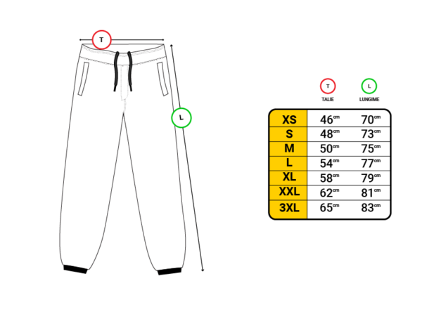krckbrnd size chart sweatpants