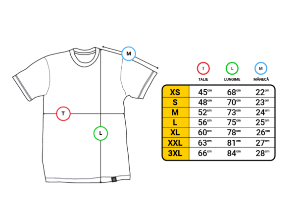 krckbrnd size chart classic tee